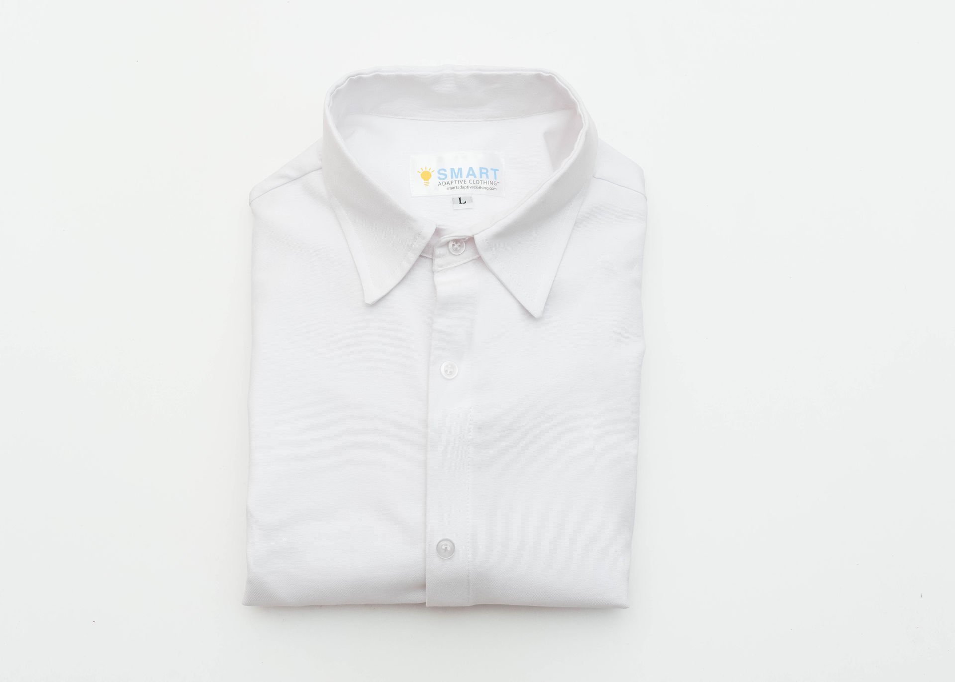 The Bo Men's White Oxford Long Sleeve Shirt - Smart Adaptive Clothing