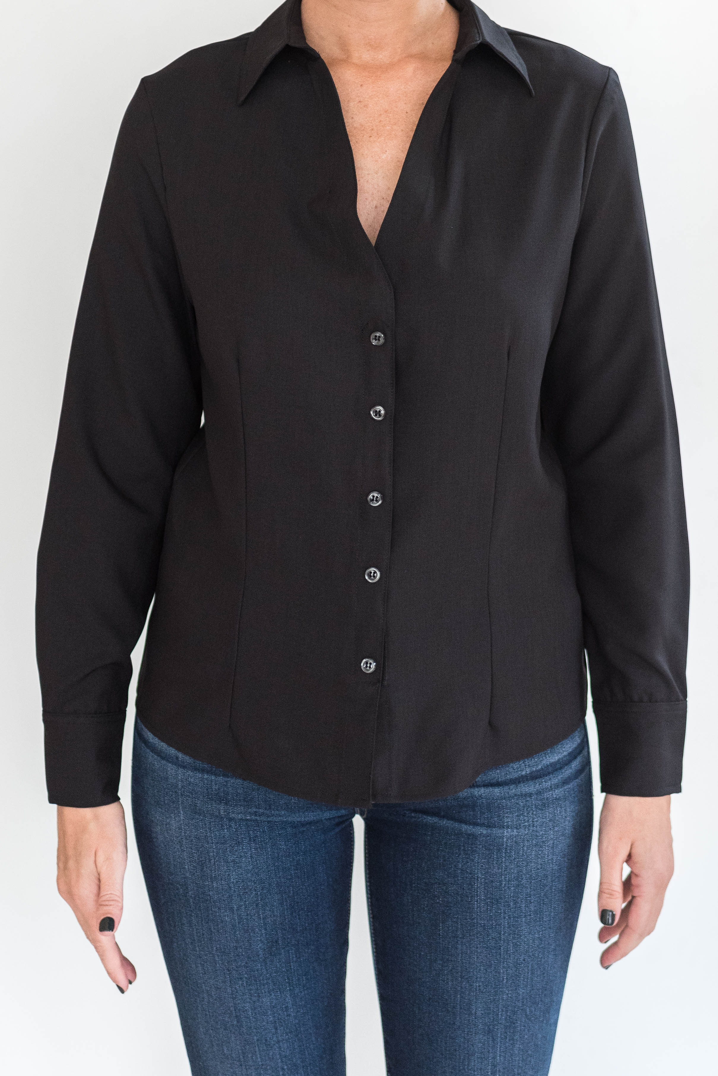 ladies dressy black blouses